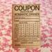 Romantic Dinner IOU Vintage Style Coupon