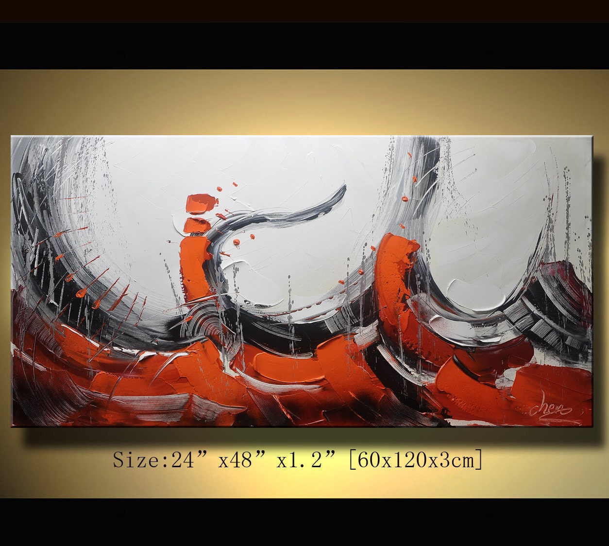 Original Abstract Painting, Modern Textured Painting, Palette Knife, Home Decor, Painting Oil on Canvas by Chen 0104