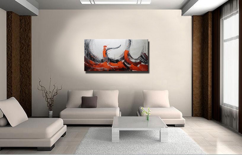 Original Abstract Painting, Modern Textured Painting, Palette Knife, Home Decor, Painting Oil on Canvas by Chen 0104