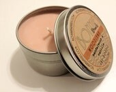 The Bondle: 6 oz Woodlawn Soy Candle flavored with Sandalwood & Vanilla in a Seamless Travel Tin