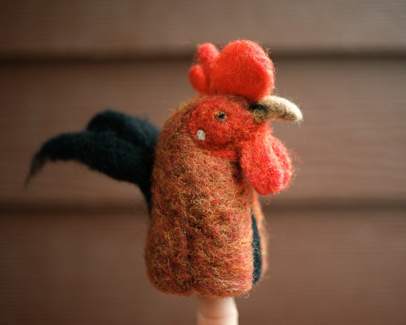 Rooster Finger Puppet