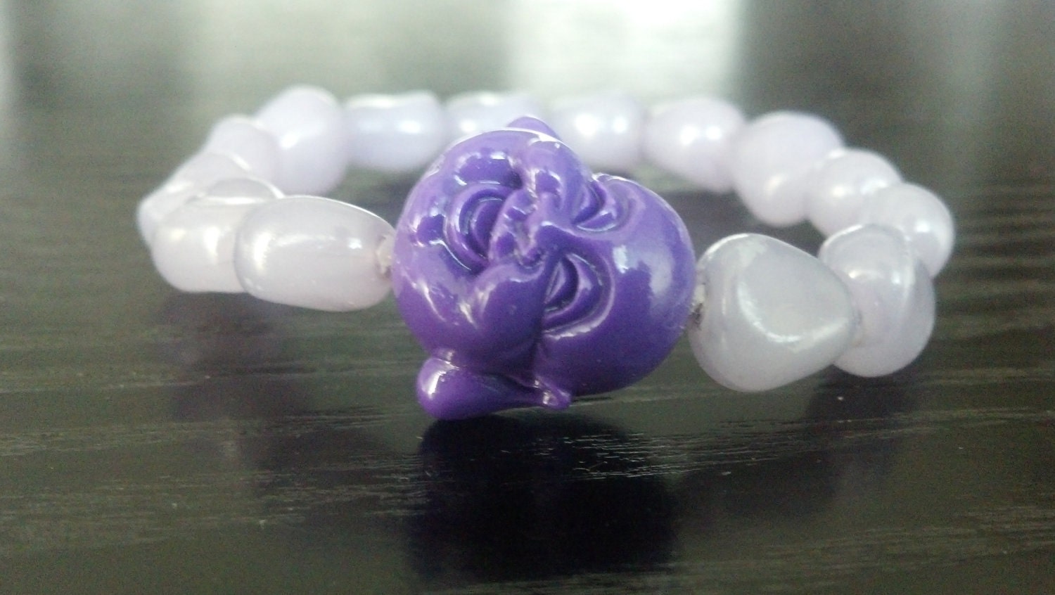 Happy Purple Buddha Bracelet