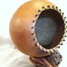 Driftwood and Sea Glass Art Gourd Candle Holder