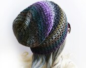 Slouchy beanie Gaming hat Under headset "Ninja" Gray Purple Brown Green stripes Soft Thin Crochet hat Mens Womens Gamer - Cuteling Slouchy beanie Gaming hat Under headset "Ninja" Gray Purple Brown Green stripes Soft Thin Crochet hat Mens Womens Gamer - Cuteling