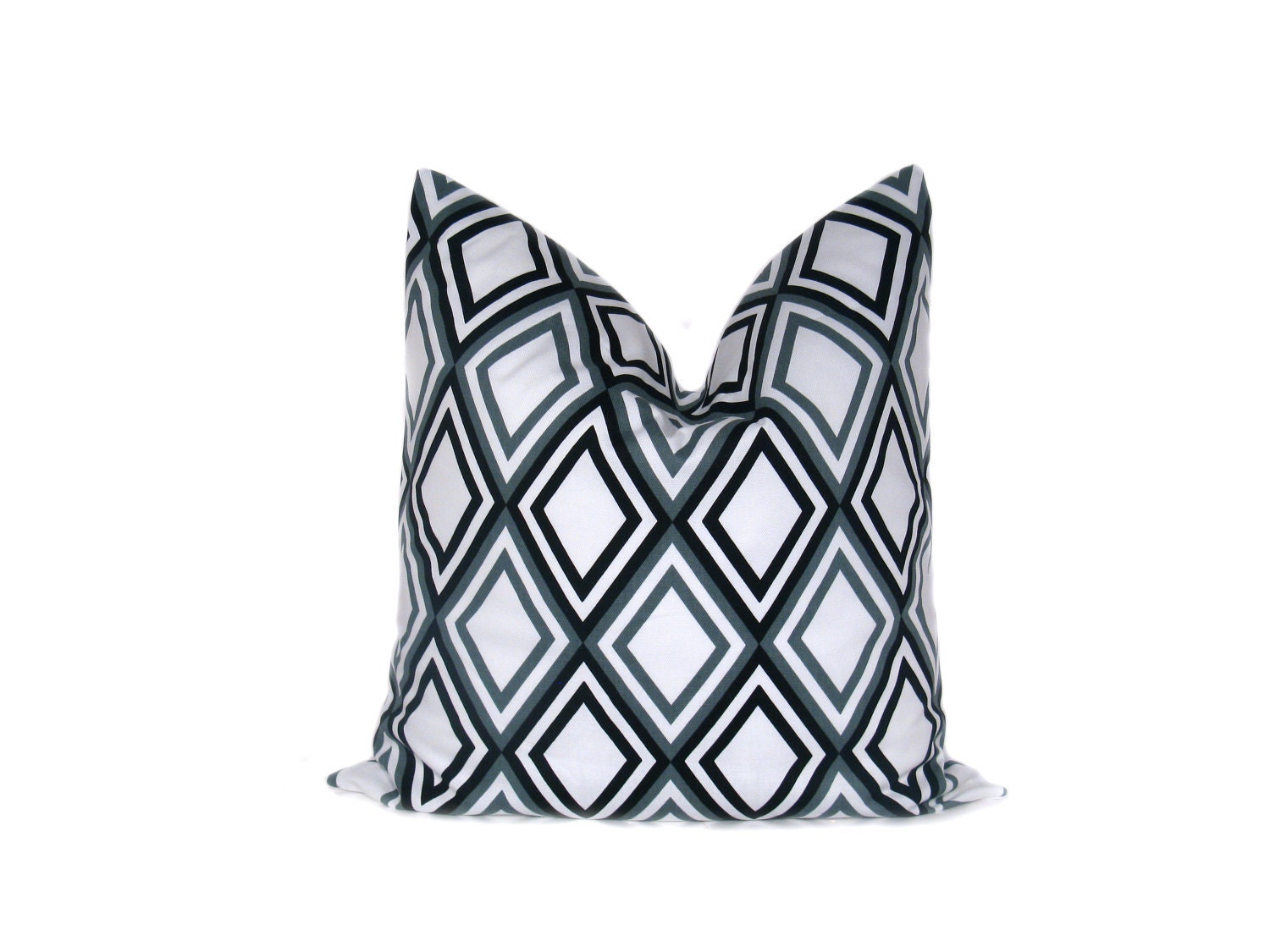 Decorative Throw Pillow 20x20 Throw Pillow Covers Black Pillow Diamond Housewares Home Decor Printed Fabric Both Sides 20 x 20
