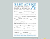 Baby Shower Advice Card - Mad Libs (Little Giraffe)
