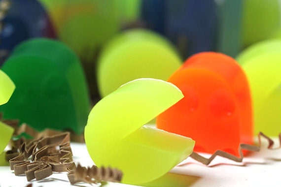 Pac-Man Kid Soaps - Kid Party Favors - Birthday Party -10 Soap sets for party favors