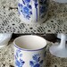 Elegant Vintage Mug - Hand Painted Delft Blue Teddy Bear