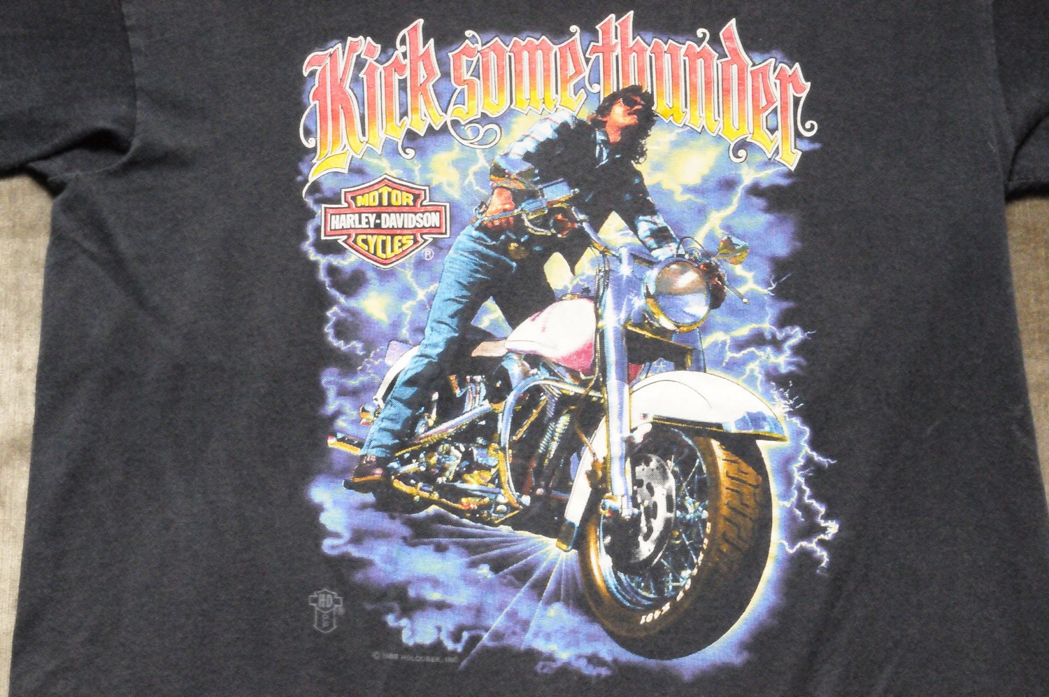 Harley Davidson Size L Kick Some Thunder 1988