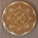 Coasters: Engraved wooden coaster set - Floral