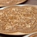 Coasters: Engraved wooden coaster set - Floral