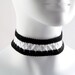 Black and White Lace Corset Choker (lolita, satin, goth, gothic, burlesque, romantic, lingerie, chocker, necklace, jewelry, women)