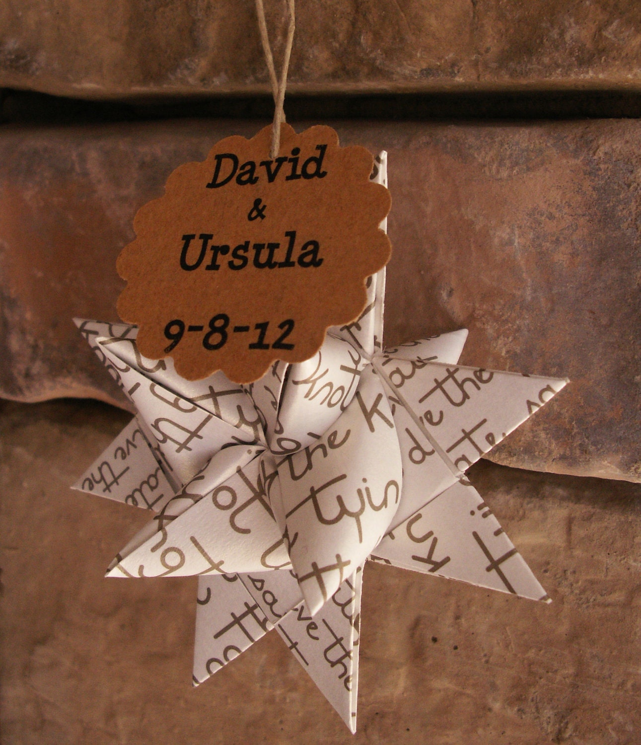 Unique Froebel Star Wedding Save the Date Favors