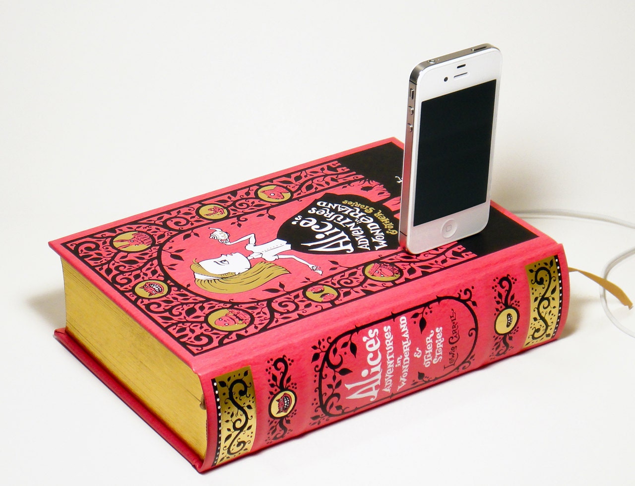 Alice in Wonderland Book Charger for iPhone 4S and iPod