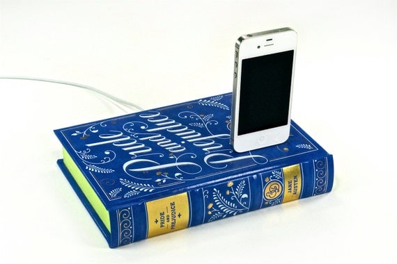 Pride and Prejudice Book Charger - iPhone 4S and iPod Dock