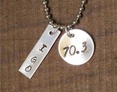I GO 70.3 half ironman charm necklace