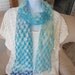 Love Knot Scarf in Aqua. Sexy Summer Scarf. Unique gift for woman. Made to Order Item.
