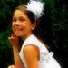 Over the top hair bow White over the top bow boutique hair bow curly ostrich puff bow