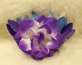 Feather and flower hair clip