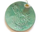 Ceramic Dish Bird Mint Plate Hummingbird Ring Holder Home Decoration Pottery