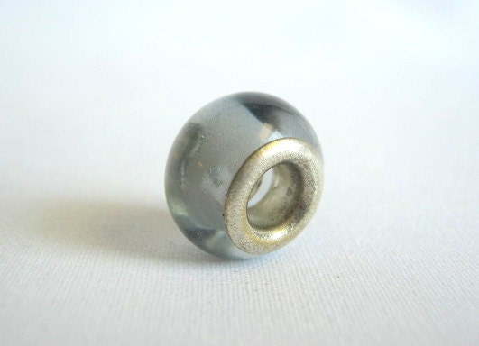 blue gray glass large hole beads 13mm (1)