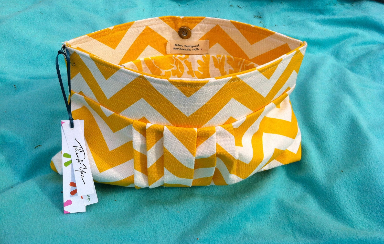 Yellow Chevron Clutch