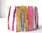 70s/80s pastel abalone cuff