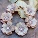 Mad Men Pink Flower Enamel Plastic Bracelet,  Vintage Summer Blossoms