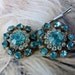 Hold Angela Unique Vintage Bridal Turquoise Blue Bobby Pins
