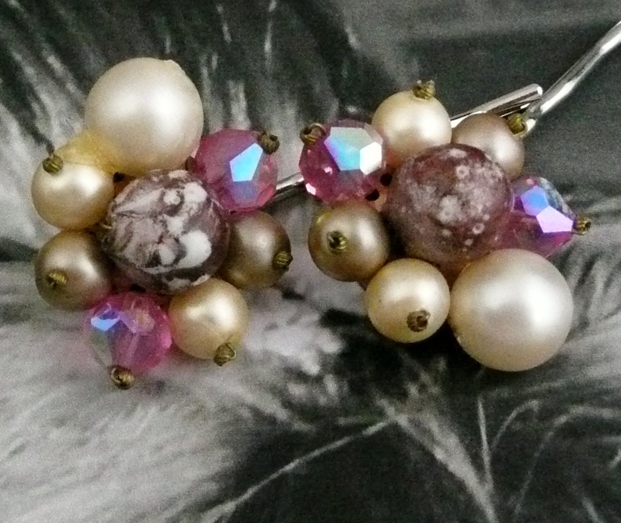 Decorative Spring Pink Pearl Bridal Prom Bobby Pins