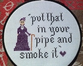 Downton Abbey Dowager Countess Cross Stitch Pattern