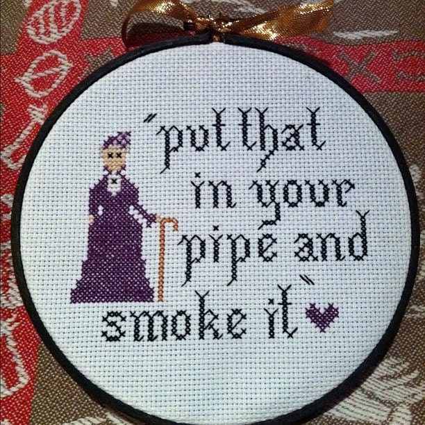 Downton Abbey Dowager Countess Cross Stitch Pattern