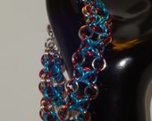 Chainmaille Bracelet 7 inch "Captain America" Olivia Weave