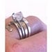 RING "Energy"  with Diamond crystal, Sterling Silver, Hammered, Forged. Handmade. Organic and Rustic in style.