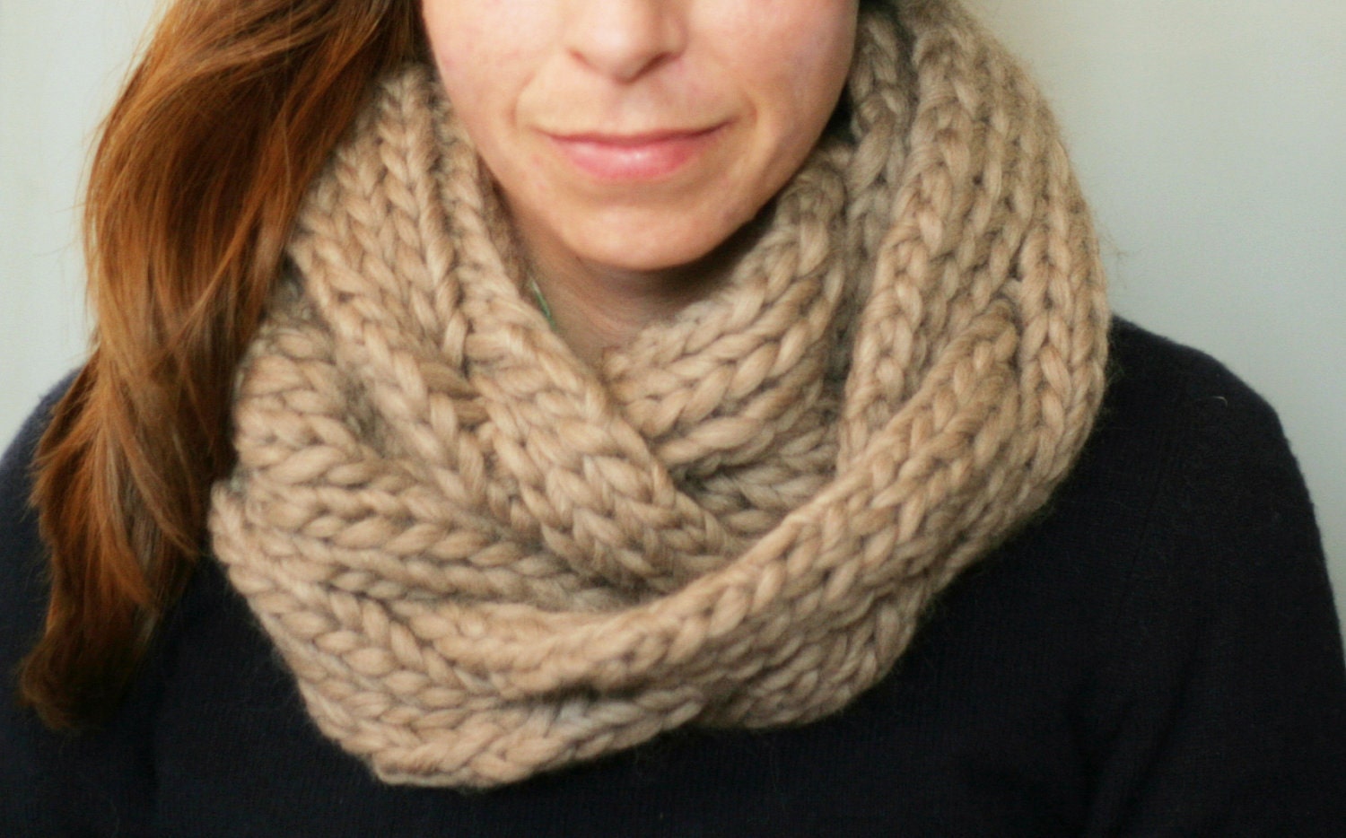 KNITTING PATTERN:  Braided Cable Cowl, chunky cozy knit pattern pdf scarf infinity snood last minute DIY - LearnToKnitWithKatie