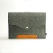 11"  Macbook Pro sleeve 11" Macbook Air Sleeve Leather 11 macbook Case Handmade Felt Laptop case Macbook Retina-Grey :E1137-MGra02