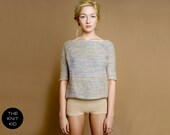knitted sweater pastel colorful merino cotton theknitkid