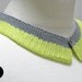 knitted collar neon yellow grey gray cotton theknitkid one size