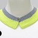 knitted collar neon yellow grey gray cotton theknitkid one size