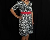 Custom Mother of the Bride Black and White dress- made to order