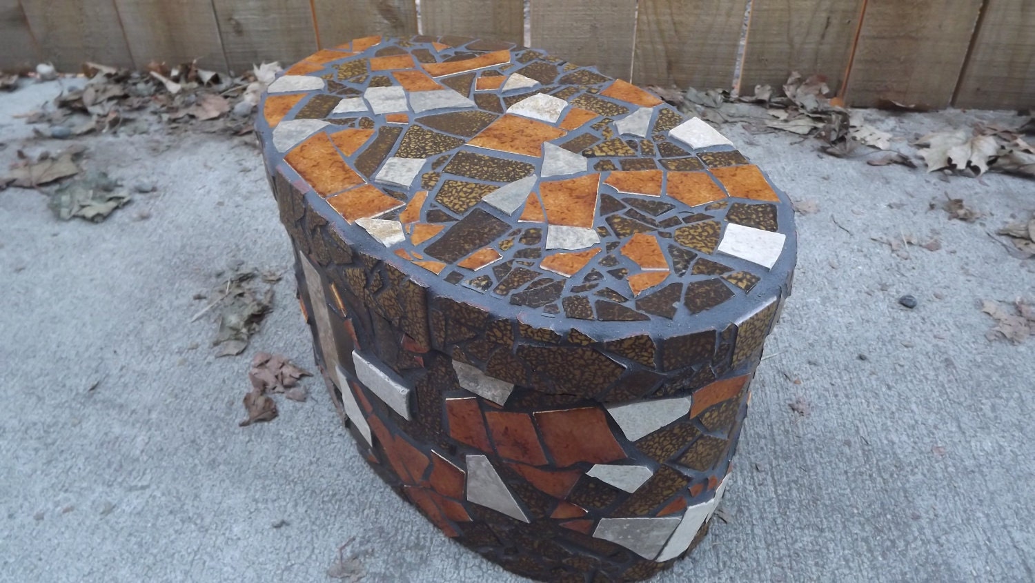 Mosaic Bentwood Oval Box