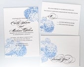 Blue Hydrangea Wedding Invitation Suite 3
