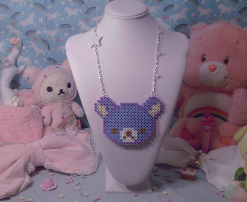 Purple Rilakkuma Necklace
