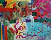 Original Acrylic Painting, 24x18, Abstract