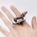 Double ring Cuprum Dog 2. Handmade (Copper), for pet lovers, jewelry dog sculpture, dog ring, brass knuckles