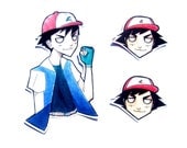 Pokemon Sticker Set - Ash Ketchum