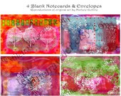 Reproduction Collage Art Notecard Set with Envelopes