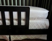 Faux Bumper Sheet: Oatmeal & Cream Luxe Cotton, Custom Made to Order