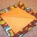 BABY BLANKET - Michael Miller Dino Dudes Brown with Orange Minky - Ready to ship