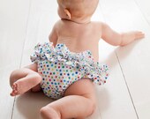 Baby Ruffle Pants, Ruffle Bum Diaper Cover - Funky Multi-Coloured Stars
